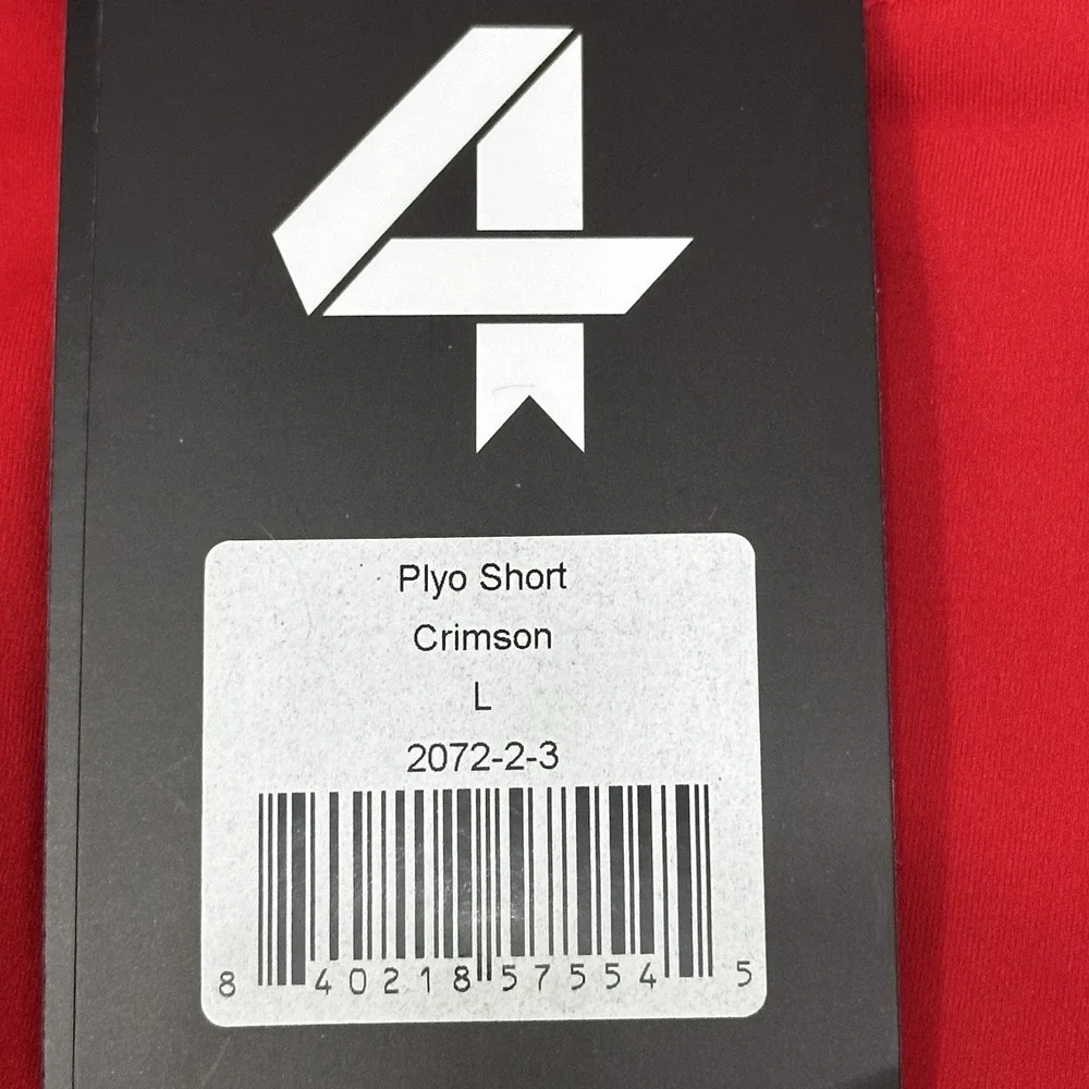 Four Laps Plyo High Rise Compression‎ Bike Shorts Women's Sz Large Red Active
